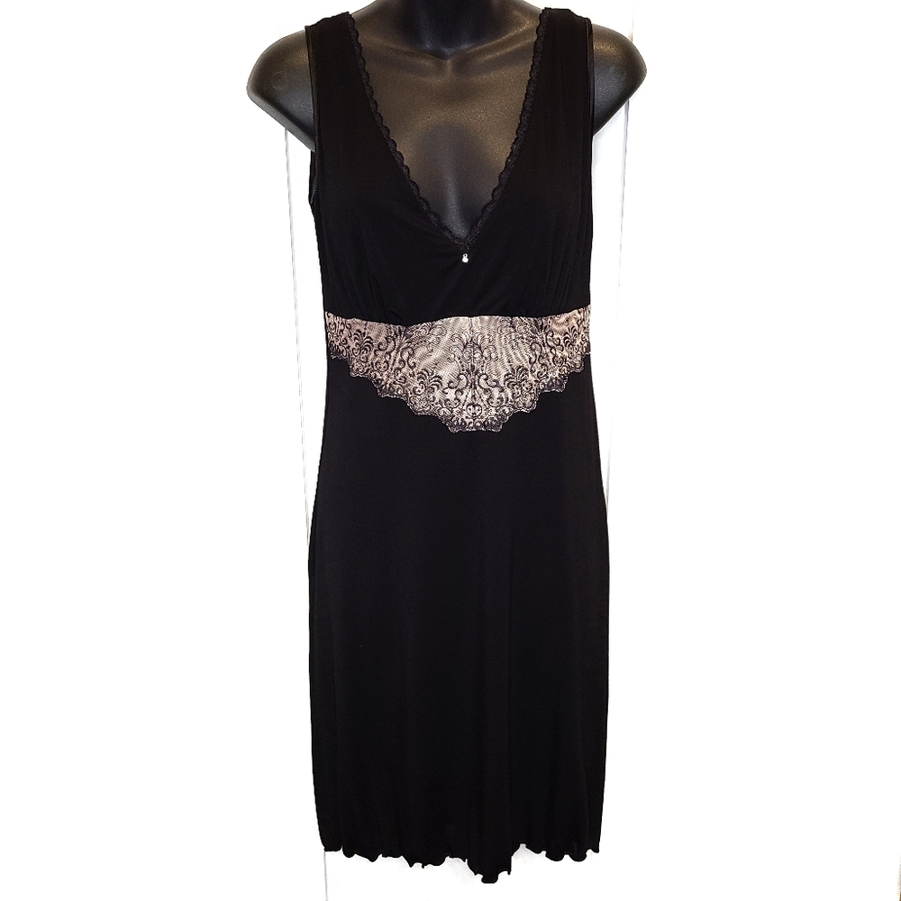 NWT Vanilla Night & Day Modal Lace Trim Chemise - Picture 3 of 4